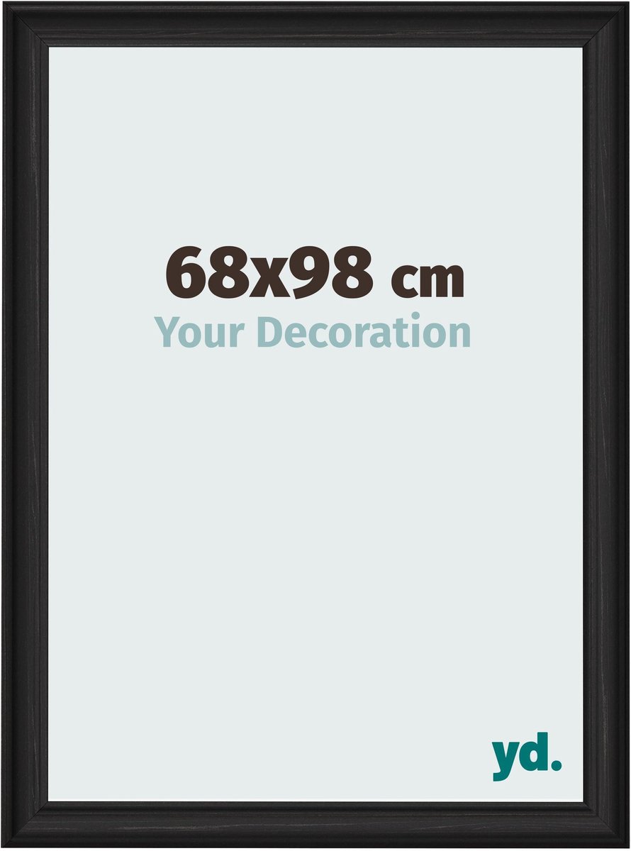 yd. Your Decoration - Fotolijst 68x98 cm - MDF - Zwart Houtnerf - Lazio