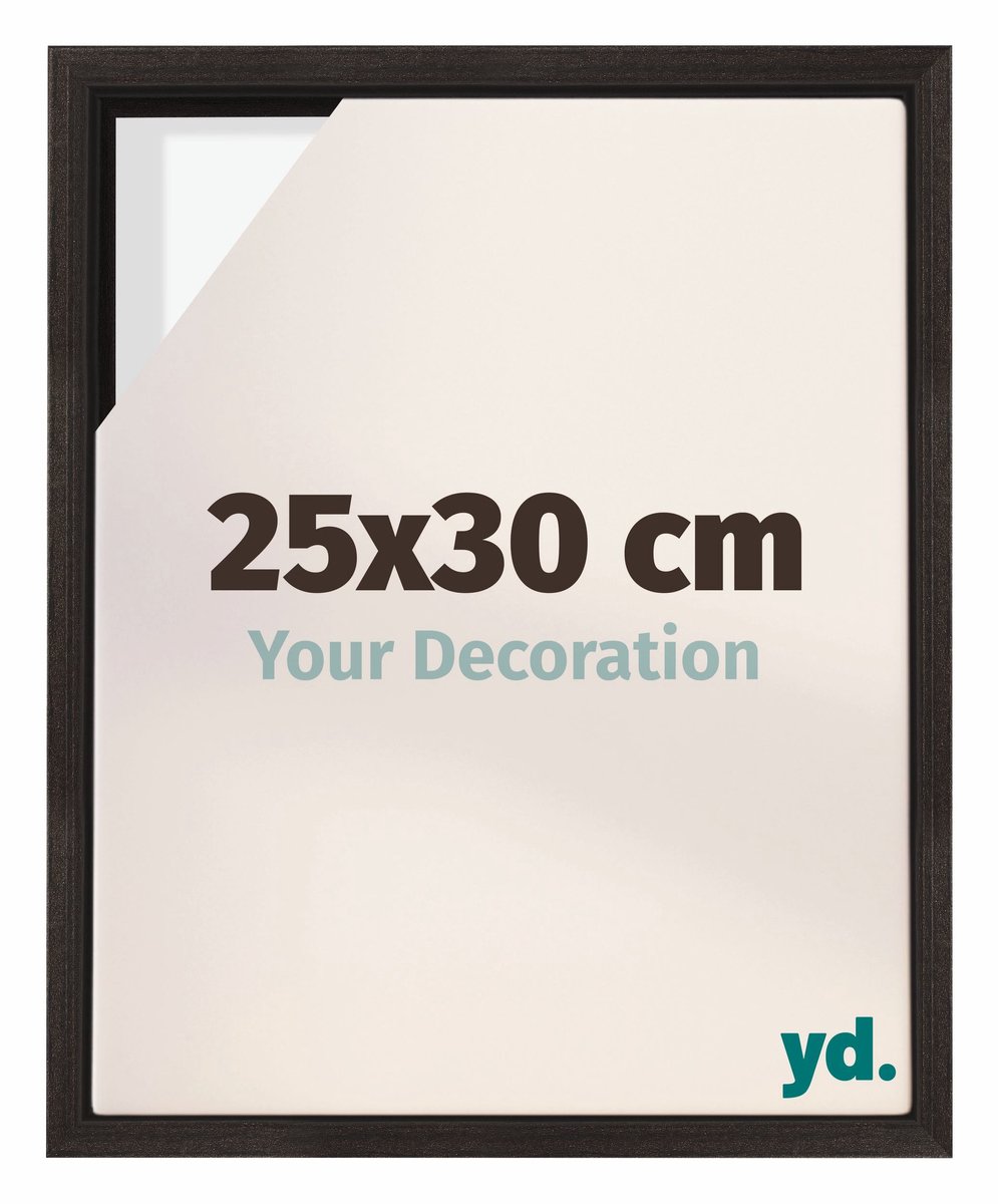 yd. yd, Baklijst 25x30 cm Eiken Donker - Lijst voor Canvasdoek - MDF Lyon