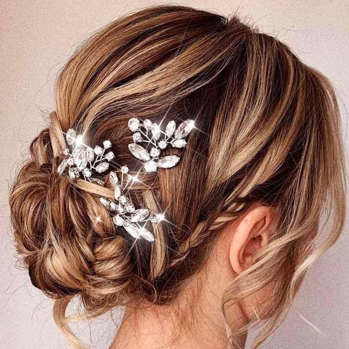 Haarspelden bloem bruids haarstukken bruiloft haaraccessoires voor vrouwen en meisjes Pack van 3