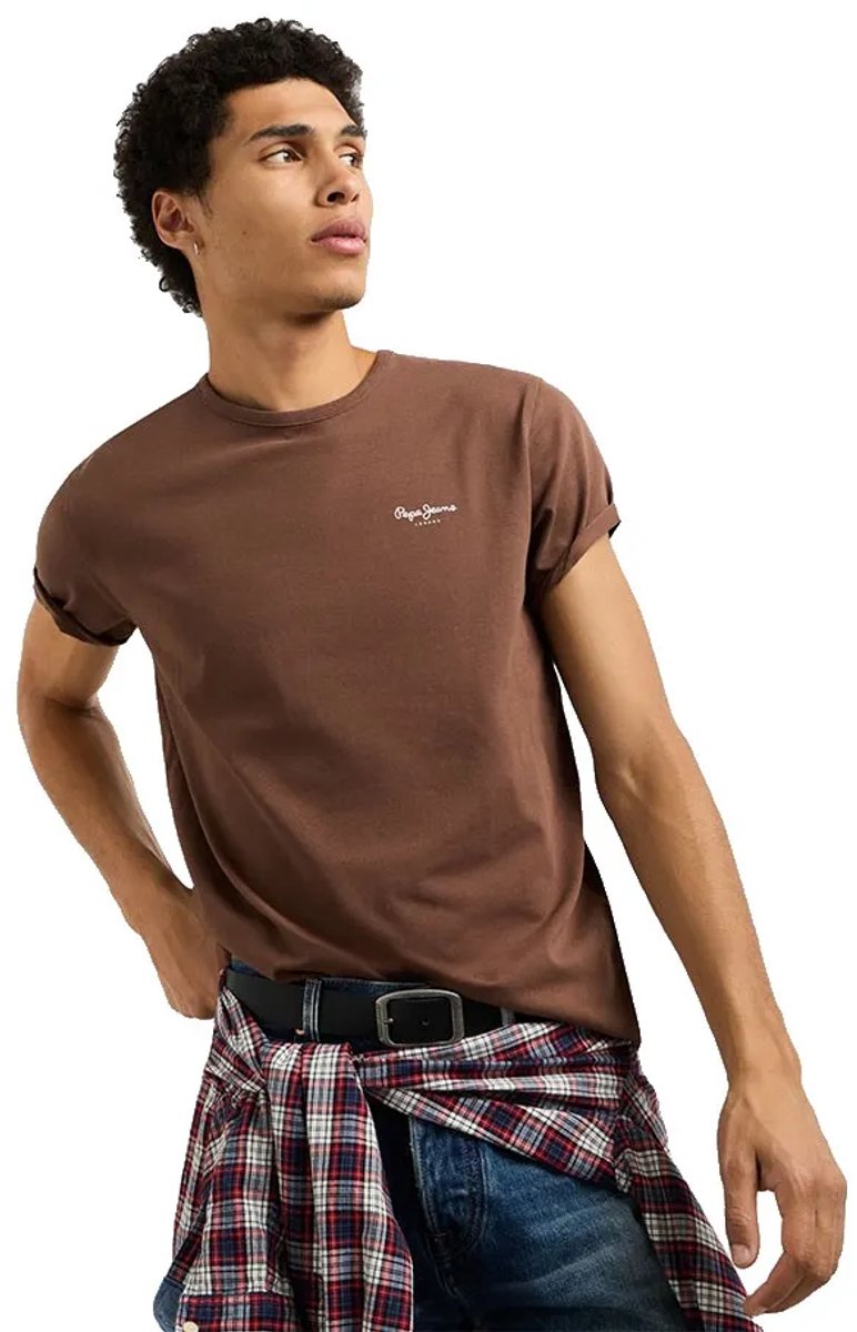 Pepe Jeans Original Basic 3n T-shirt Met Korte Mouwen Bruin M Man