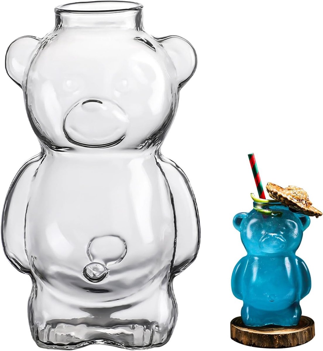 Cocktailglas in Biervorm, Transparant Drinkglas voor Cocktails en Wijn, Perfect voor Feesten en Bars, Uniek en Decoratief Drinkgerei