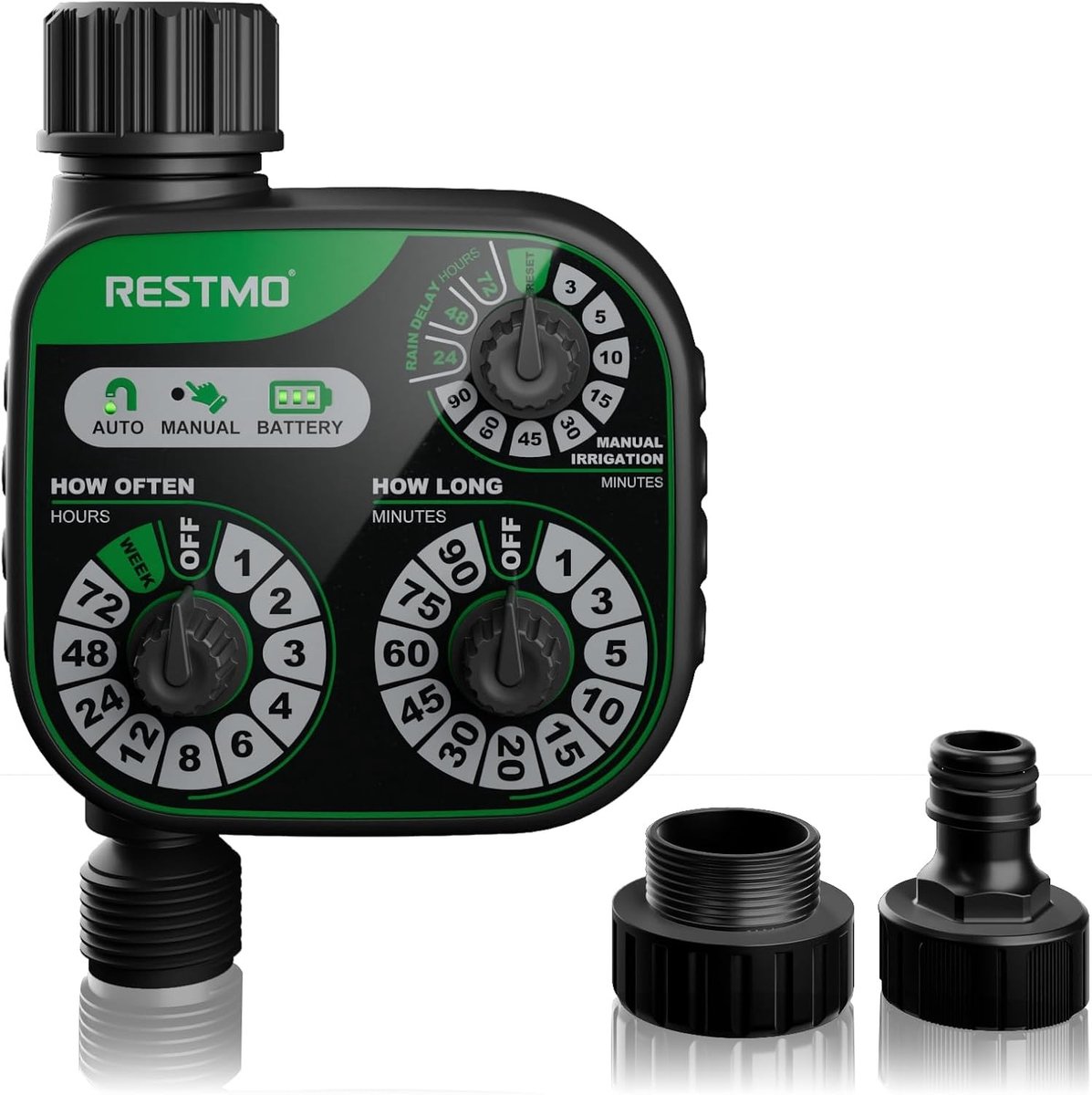 Multifunctionele Irrigatie Controller met Drie Knoppen voor Tuin, Buitenkranen en Gazonsysteem, 1 Zone Timer
