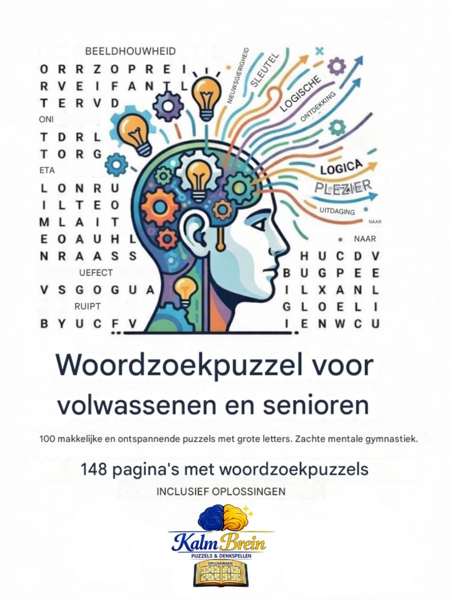 Woordzoekpuzzel voor volwassenen en senioren: 100 makkelijke en ontspannende puzzels • Grote lettertypen • Zachte - ShopVlot