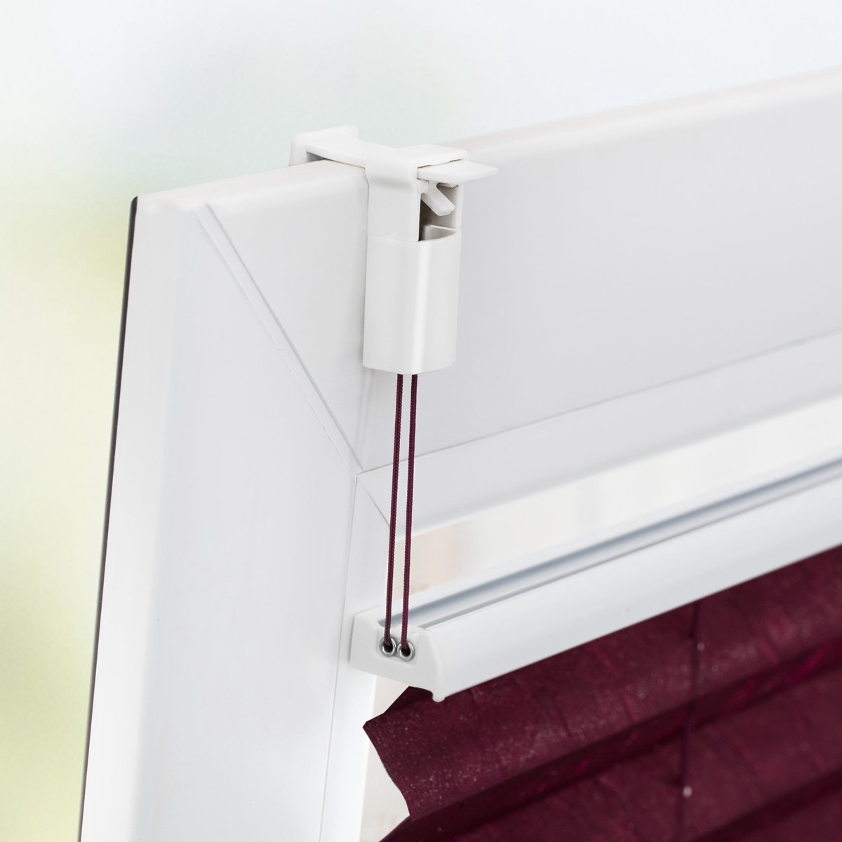 K-home 220120-5 Klemmfix-plissé 80 x 130 cm (B x L) bordeaux lichtbescherming +++ Moderne Crushed Look +++ - ShopVlot