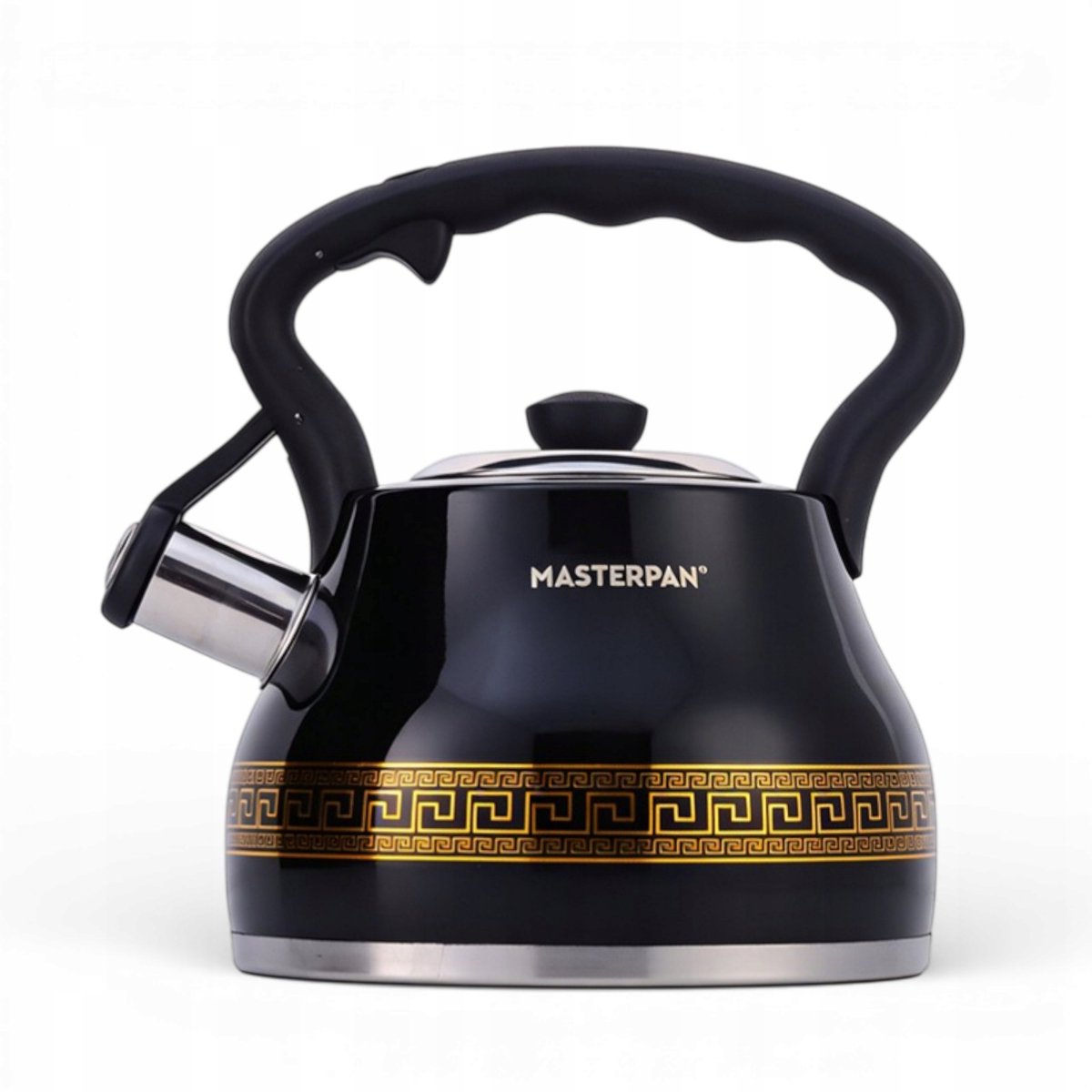 Roestvrijstalen fluitketel 2.7L - Zwart, voor keuken & camping