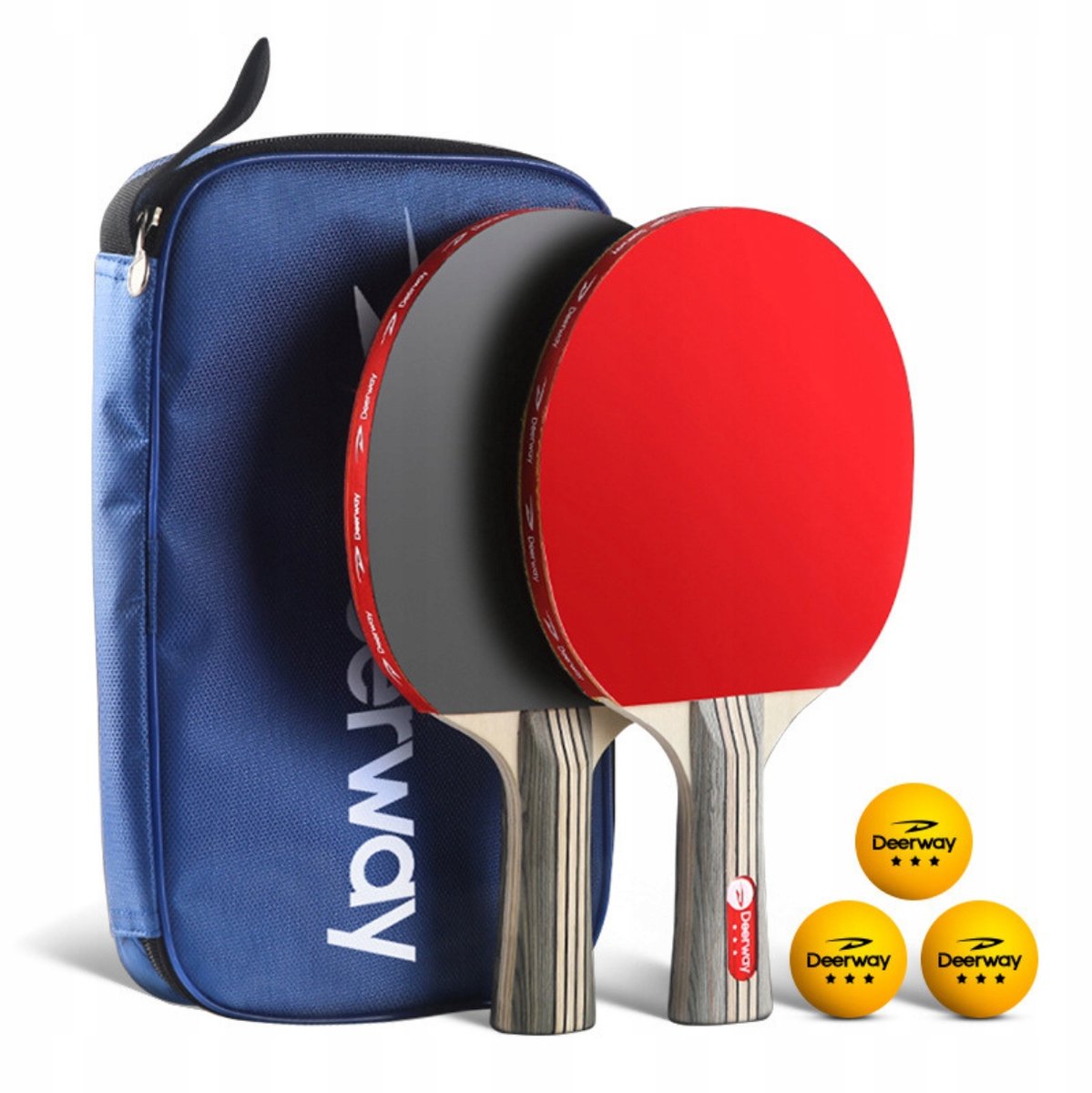 Professionele Tafeltennis Rackets Set met Hoes en Balletjes