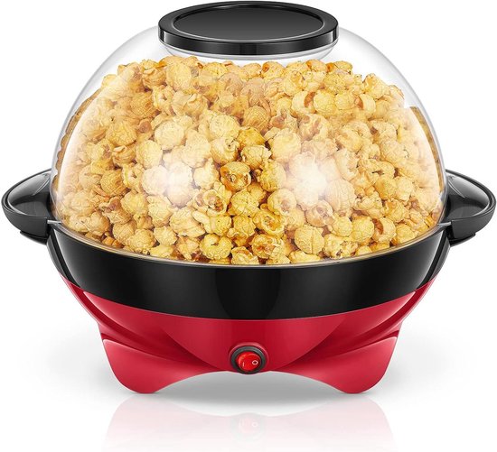 Popcornmachine voor thuis - Snackmaker - Lekkere snacks maken - Snelle en gelijkmatige verwarming - 55 liter capaciteit - Rood — afbeelding 5