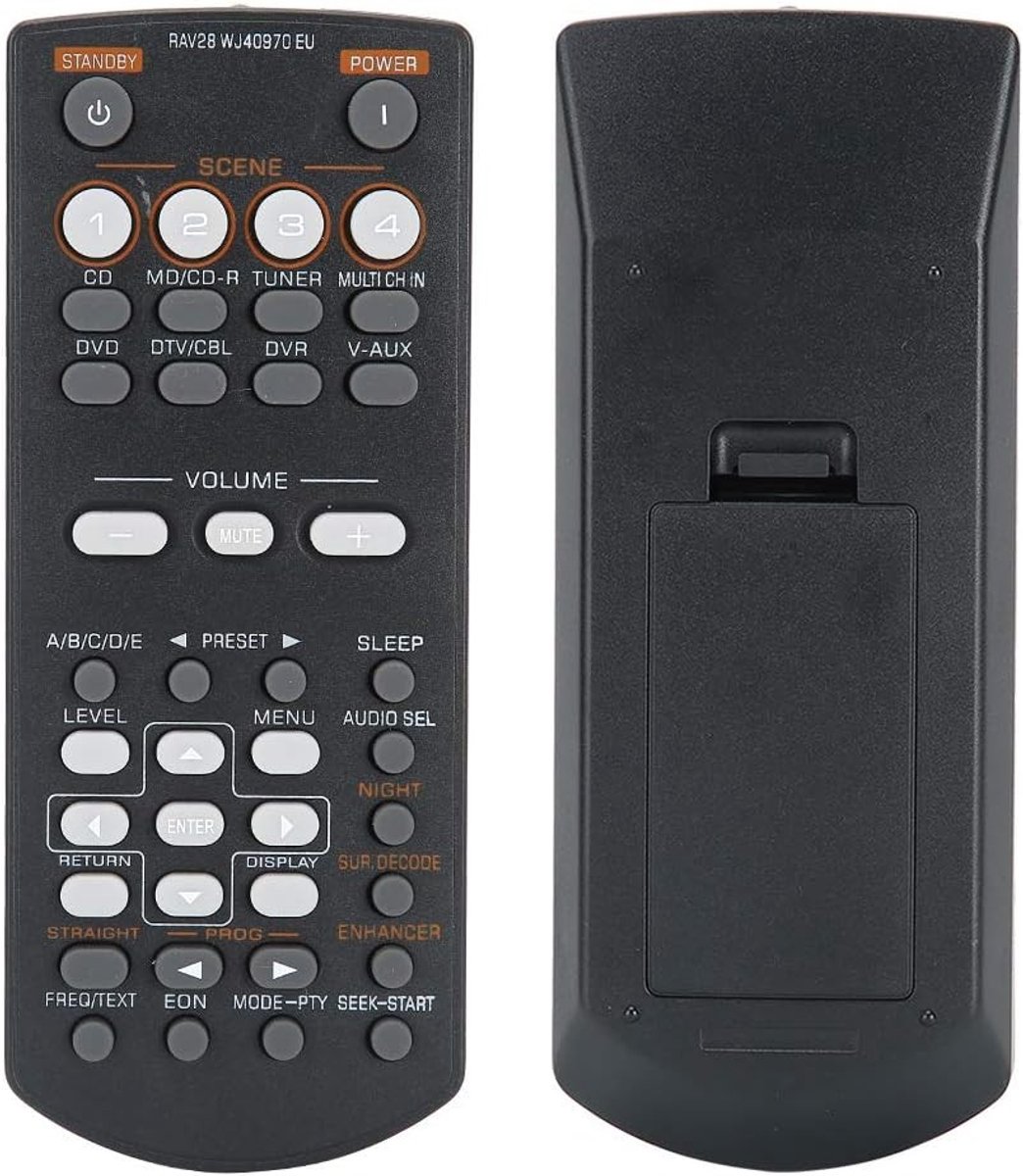 Vervangende DVD Afstandsbediening voor Yamaha Modellen RAV28, RAV34, RAV250, RX-V361, RX-V365 en HTR-6030 met Gebruiksvriendelijke Functies