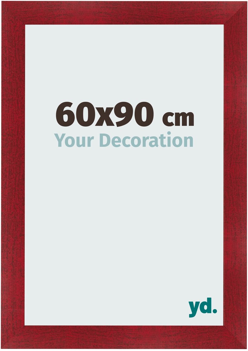 yd. Your Decoration - Fotolijst 60x90 cm - MDF - Wijnrood Geveegd - Pisa