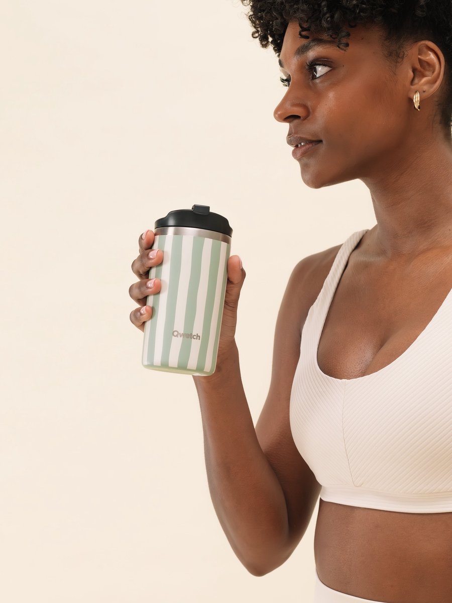 Qwetch Travel mug Geïsoleerd - Allure Matt Linnendegroen