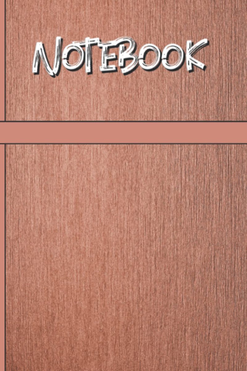 Wood-Effect Notebook Journal: 120-page, lined notebook journal with a wood effect pattern on the front and back covers. - ShopVlot