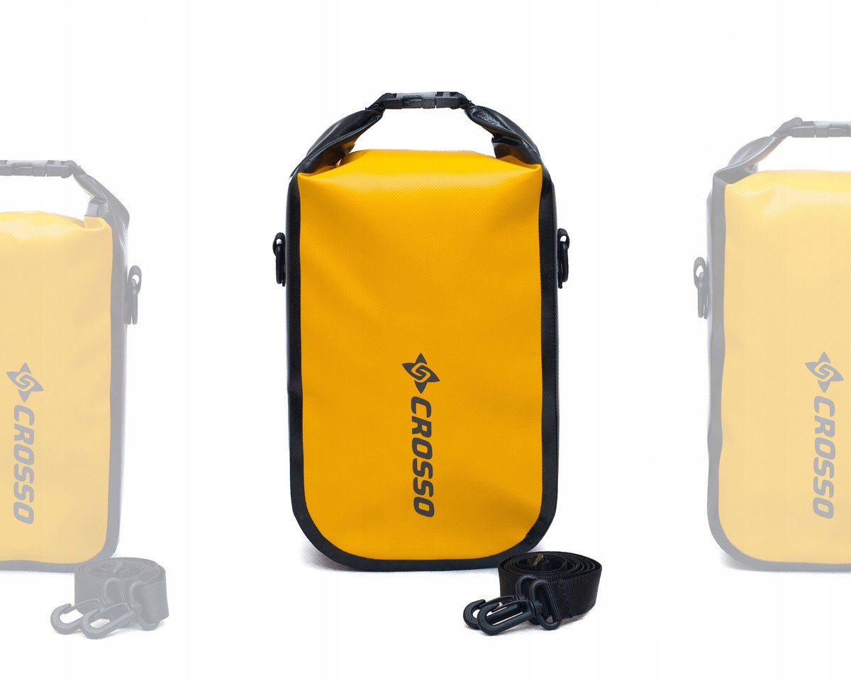 Crosso Mini Bag 5L Geel - Waterdichte tas voor kajak en fiets