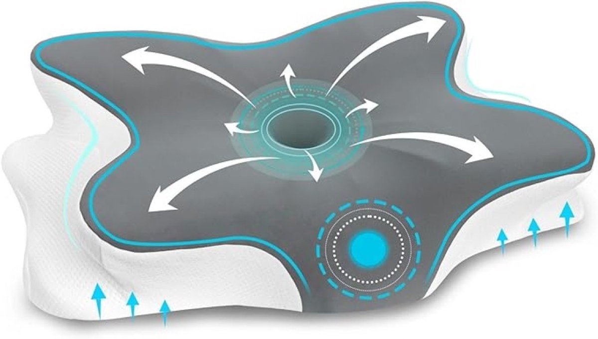 PolkaHome Ergonomisch Nekkussen van Traagschuim voor Zij- en Rugslaper