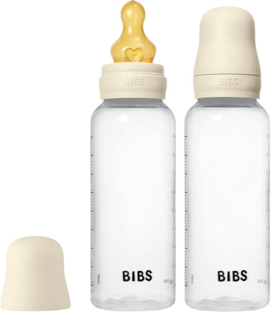 Bibs Fles - Medium Flow - 2 Stuks - 270 ml - Latex - Ivory van BIBS — afbeelding 4