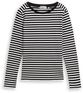 Tom Tailor Denim - T-shirt met lange mouwen en streepmotief - Maat L - black white stripe