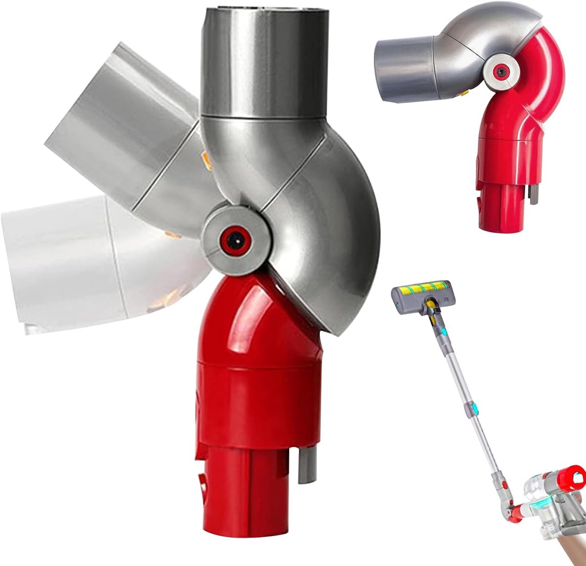 Compatibel met Dyson stofzuiger V7, V8, V10, V11, V15 accessoires, flexibele adapter, snelsluiting, buigadapter voor laag bereik, reinigingsgereedschap