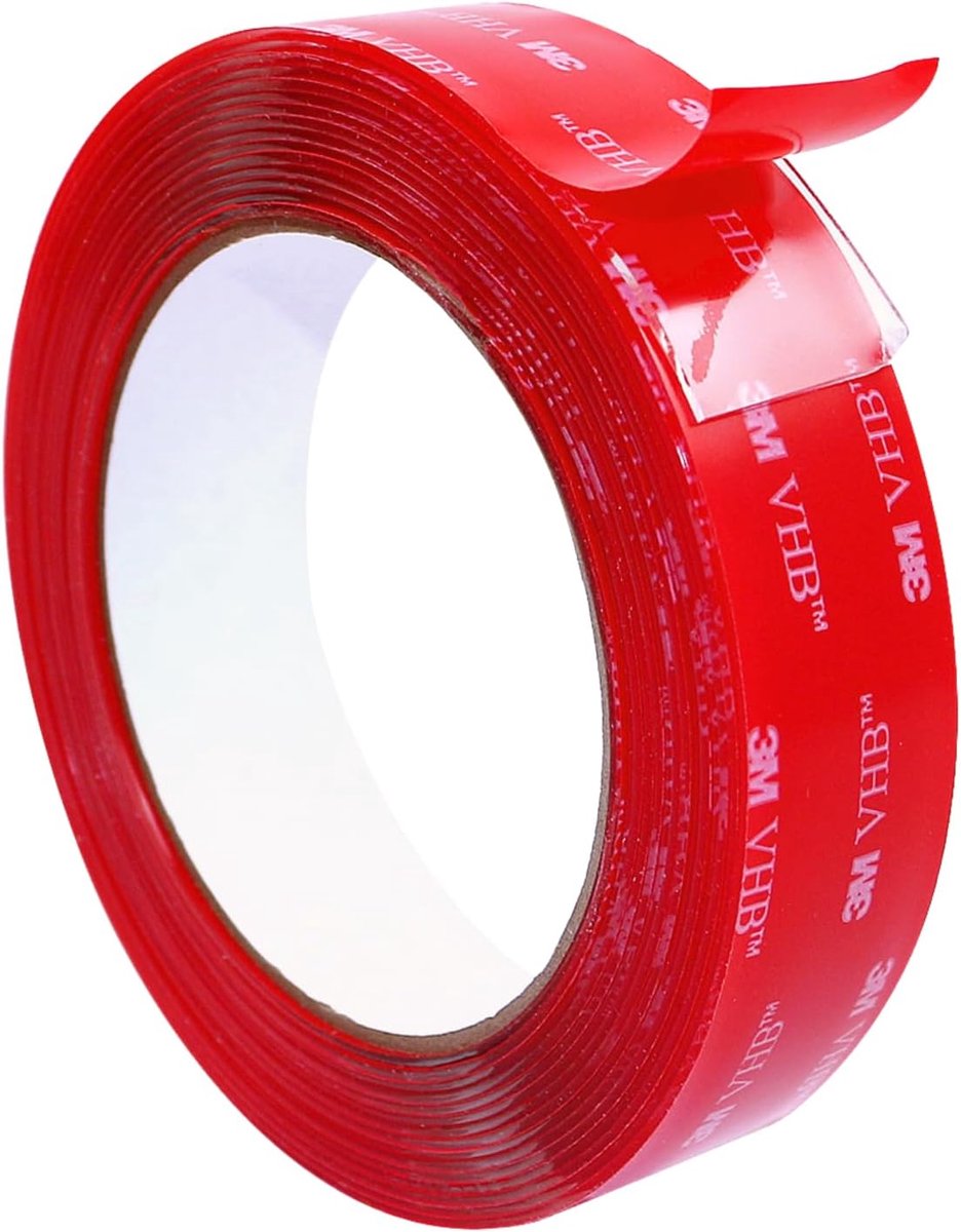 Plakband, 2,5 cm x 3 m, installatietape, transparant.