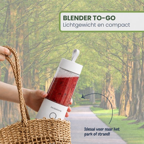 Draagbare Smoothie Blender - Blender to go - Draagbare blender - Portable blender - Qonozz - Blend it raw van Qonozz — afbeelding 5