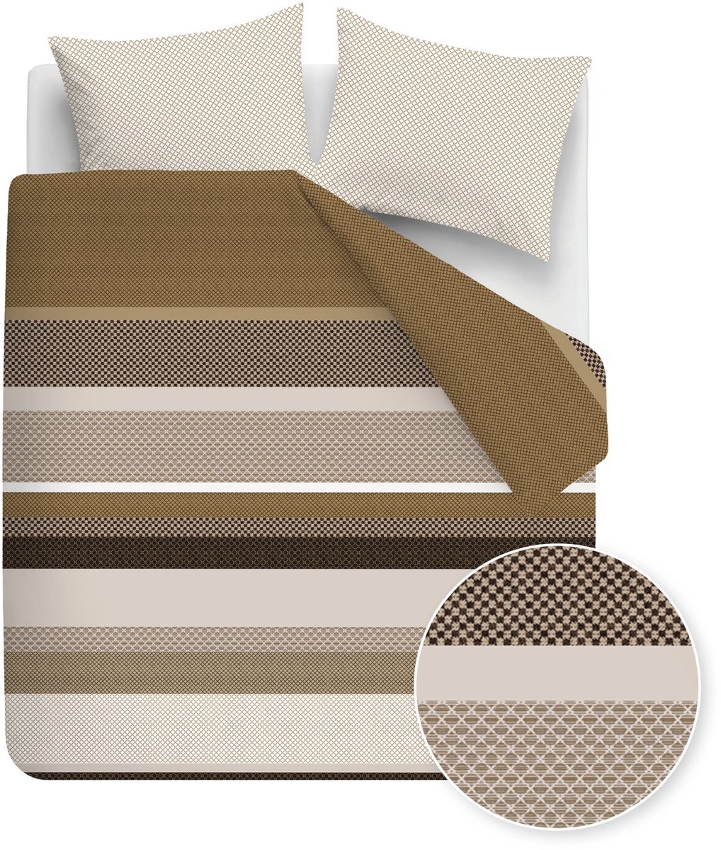 Beddinghouse Hylke dekbedovertrek - Lits-Jumeaux XL - 260 x 200/220 cm - Goud