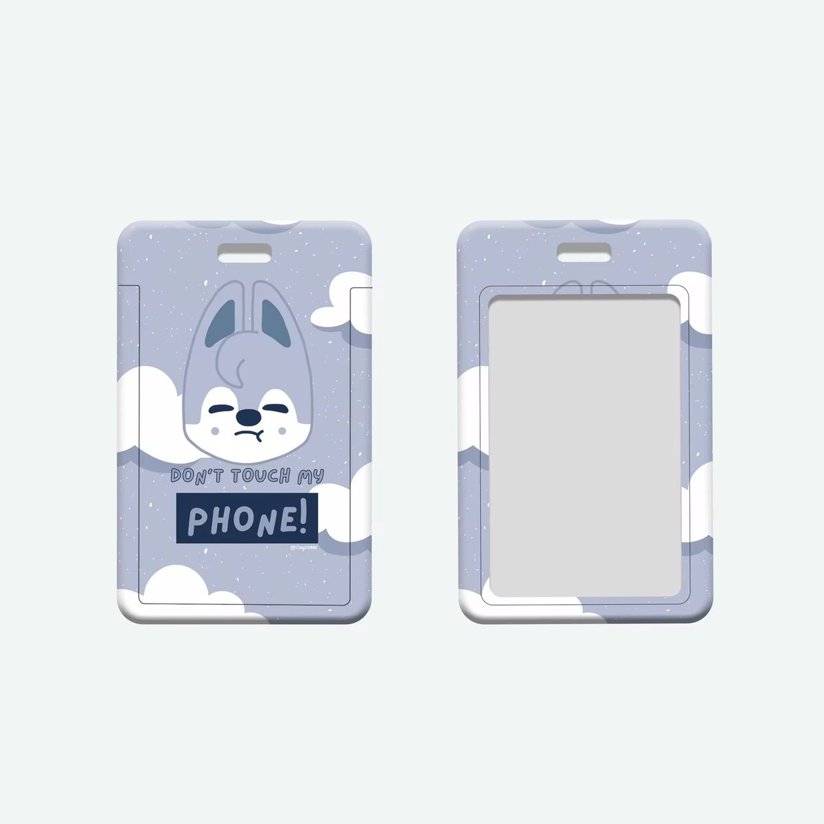 KPOP Stray Kids SKZ Bus Card Holder Grey Blue Wolf [Sleutelhanger]