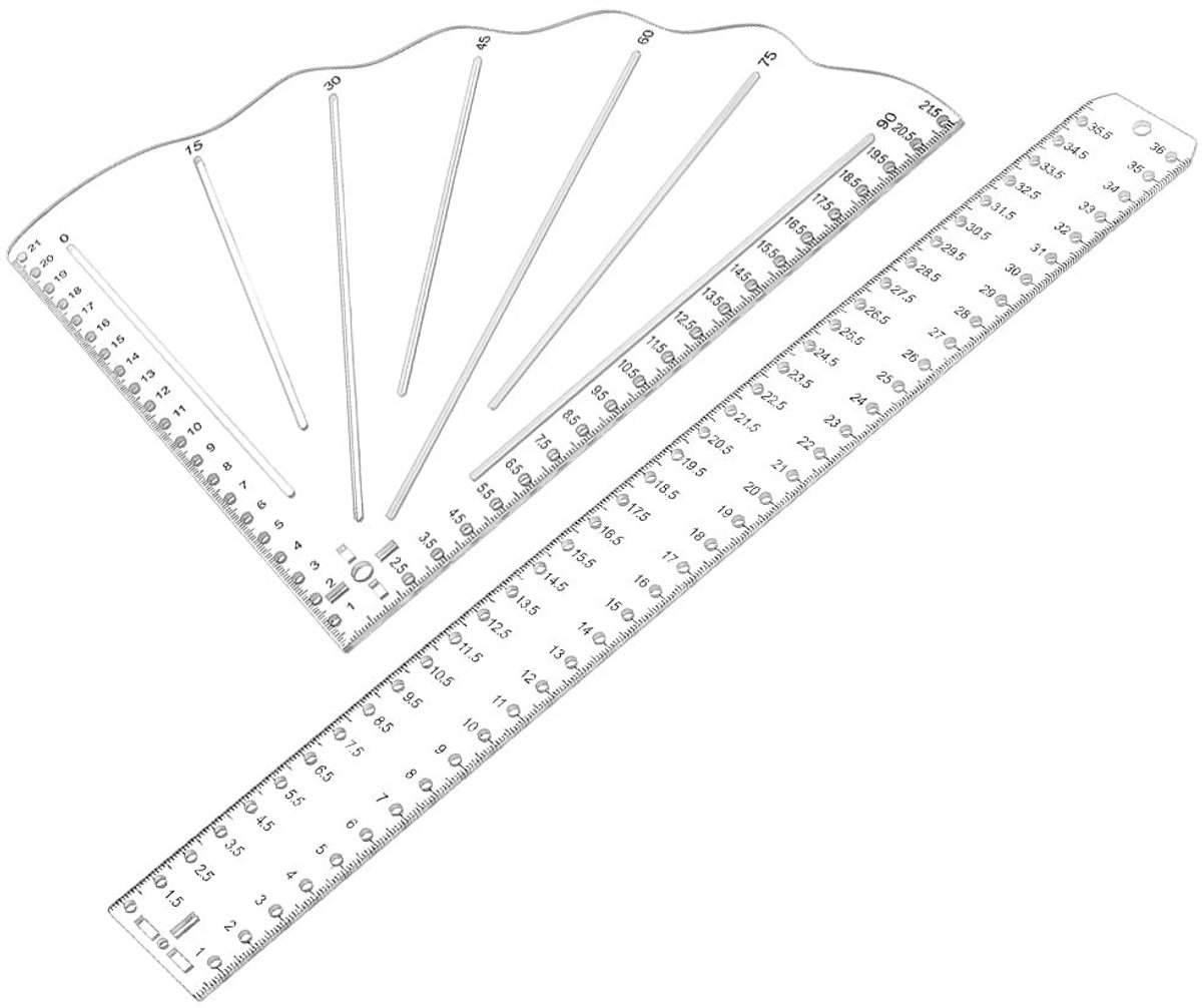 Elzusha - Mandala Heerser Tool - Acryl Meetgereedschap voor Geometrische Kunst