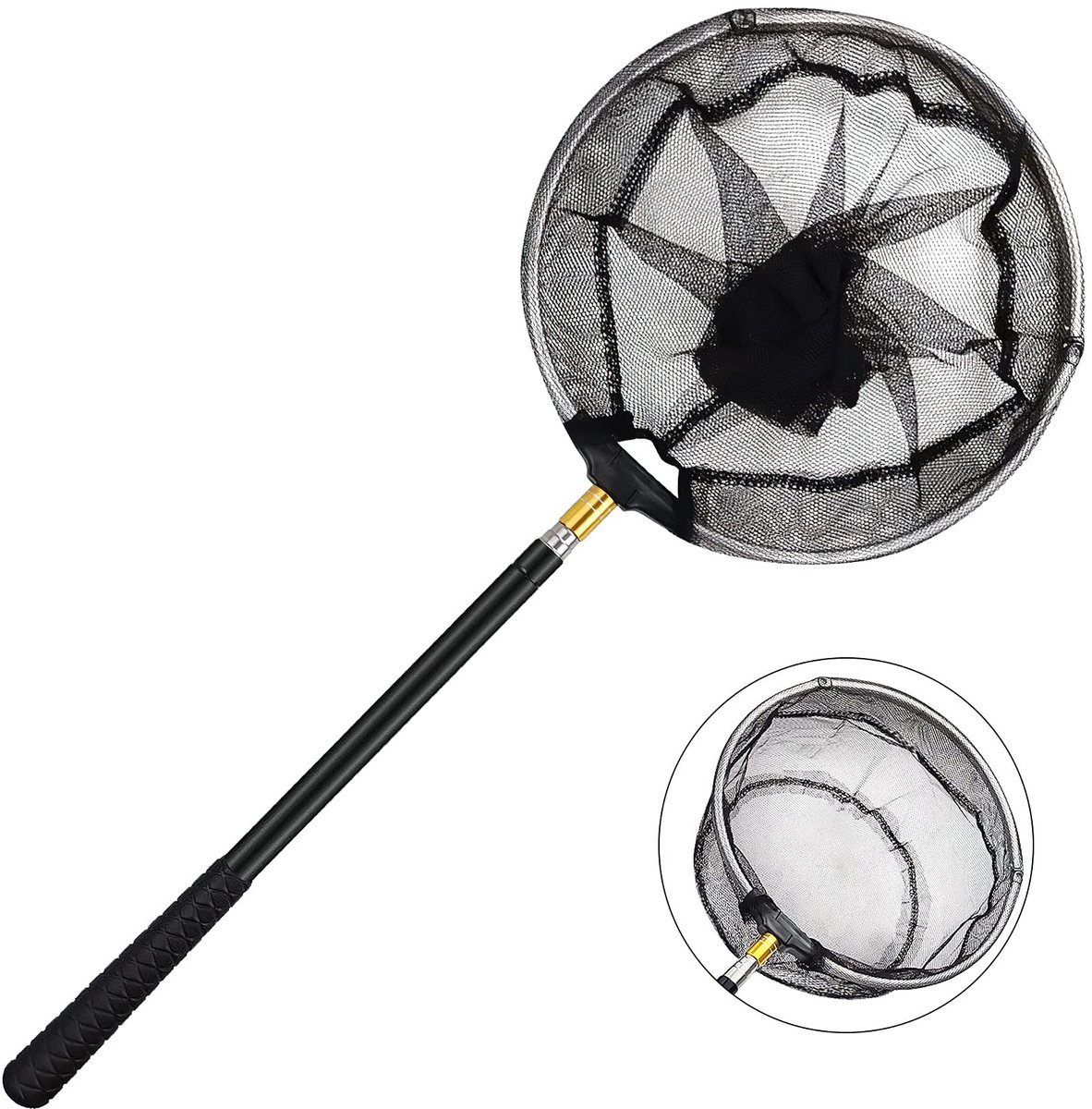 Elzusha - Heavy Duty Zwembad Skimmer Net met RVS Telescopische Steel