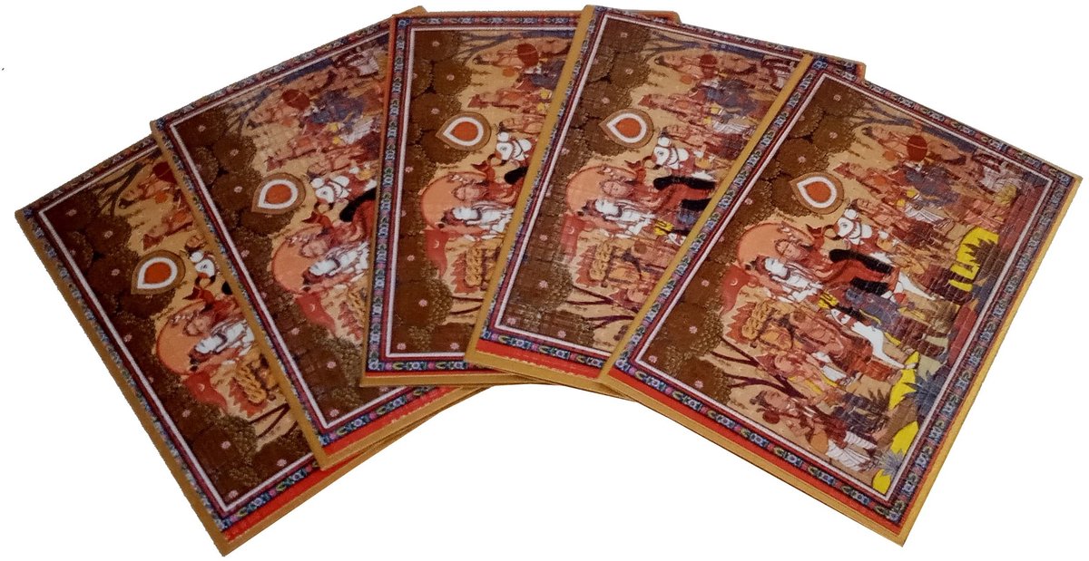 Elzusha - Set van 5 Etnische Cadeaukaarten voor Persoonlijke Groeten