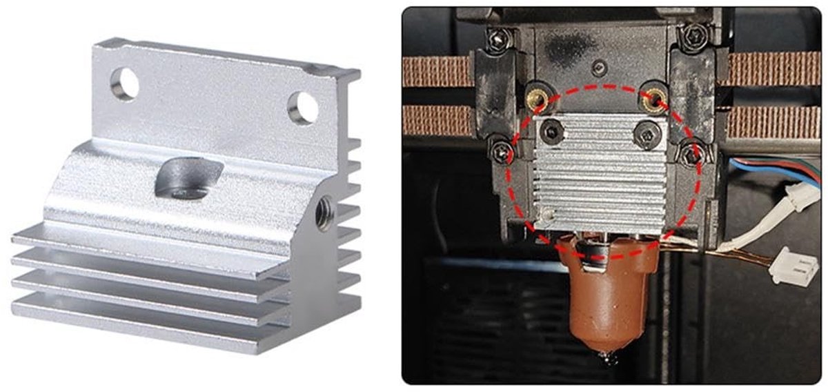 Elzusha - Aluminium Koellichaam voor 3D Printer - Voor Creality K1, K1C