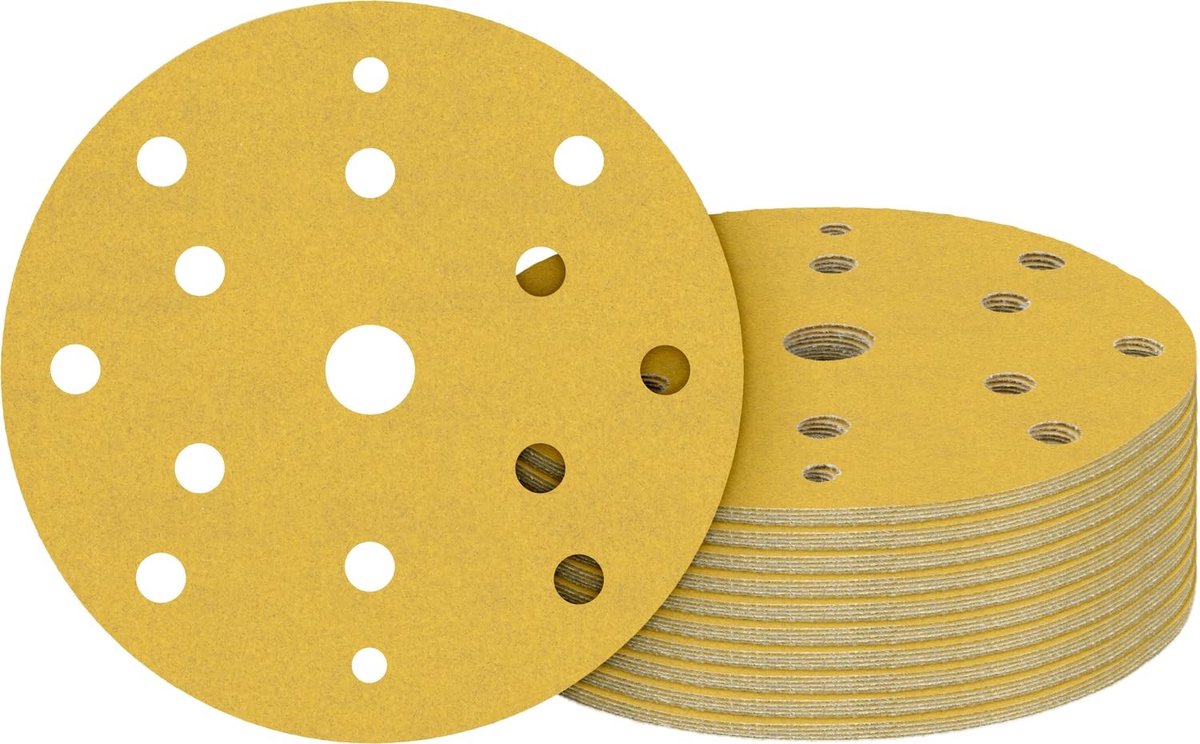 Elzusha - 50x Schuurpapier C470 - Voor Hout, Diameter 150 mm, Korrel 240