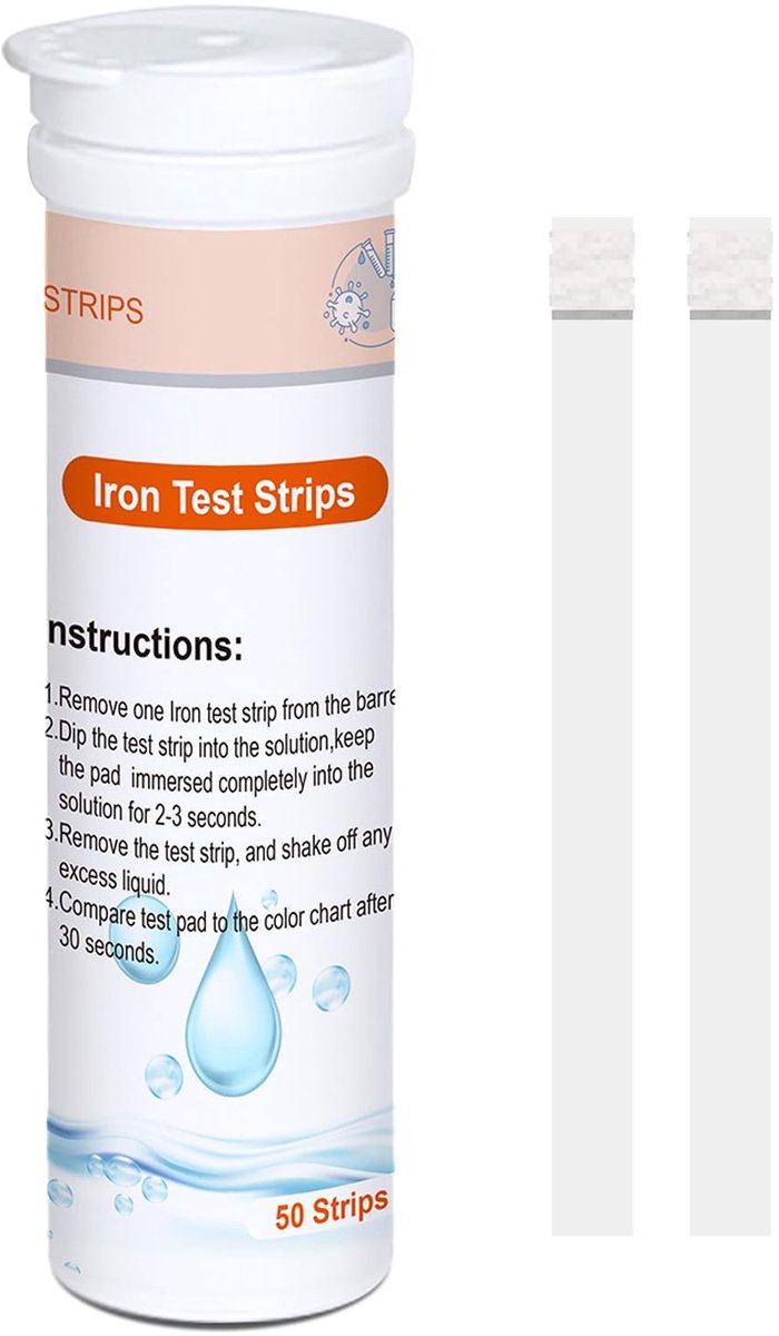 Elzusha - Professionele IJzerteststrips voor Wateranalyse, 50 Stuks