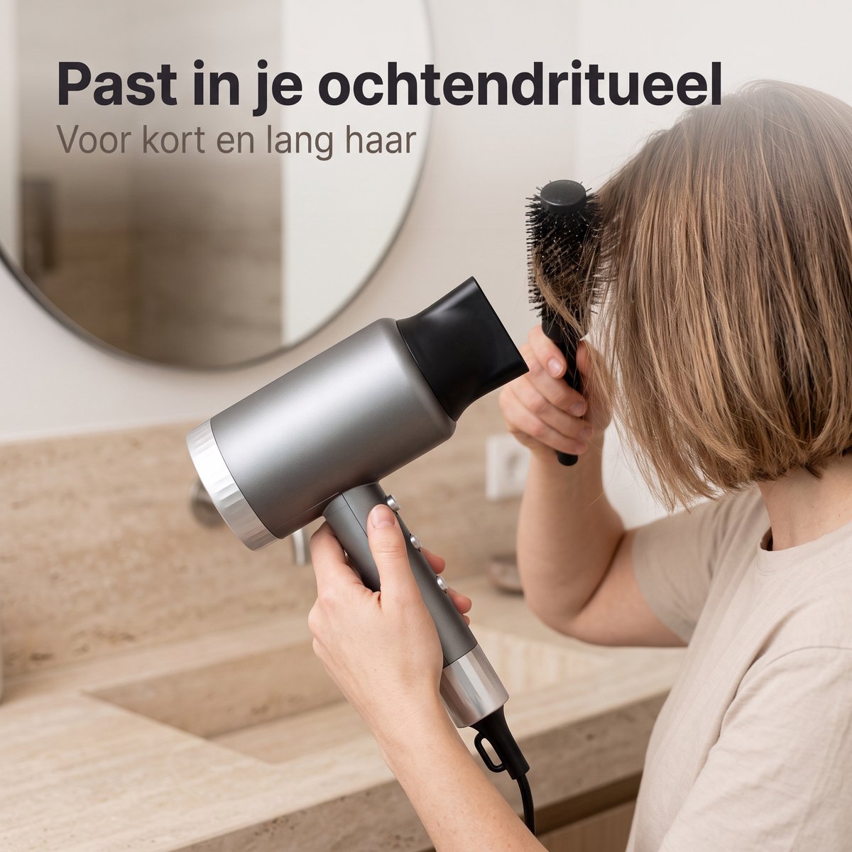 Cheqo® Professionele Haardroger met Concentrator - DC Motor - Föhn - Haarföhn - Fohn - Haar Droger - Mondstuk - Koude Lucht Stand - Cool Shot - 2 Snelheden - 3 Warmtestanden - Haarstyler - Kappersföhn - voor Alle Haartypes - Dames en Heren thumbnail 2