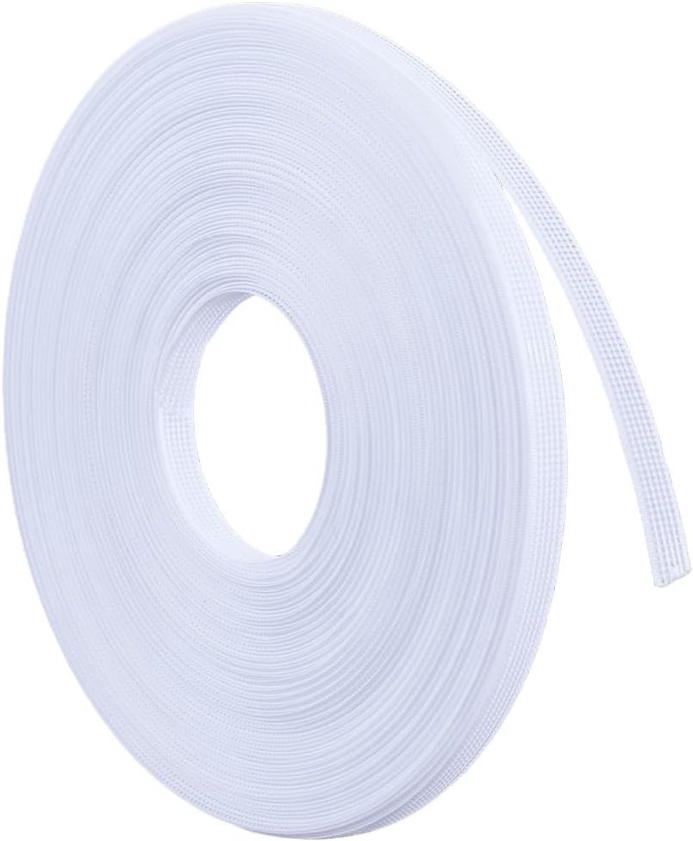 25 Yards x 8mm Witte Polyester Corset Boning voor Kledingaccessoires, Bruiloften en Formele Evenementen, Ideaal voor Naaiprojecten en Kostuums
