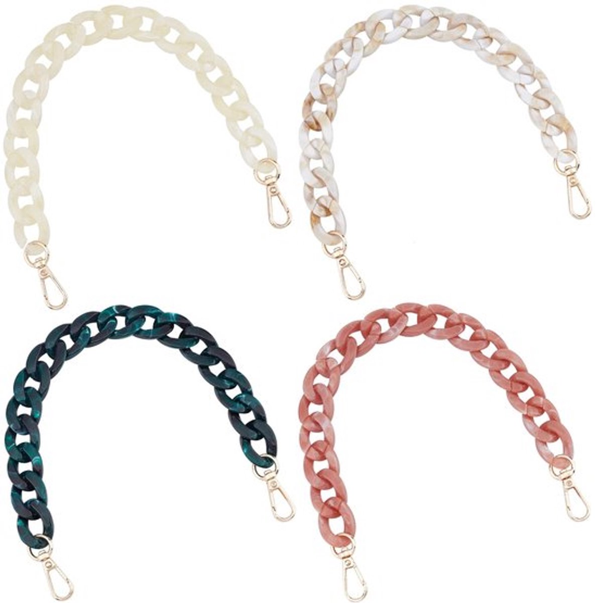 SPHProducts - Acryl Ketting - Handtas Riem - Vervanging voor Crossbody - 4 Kleuren
