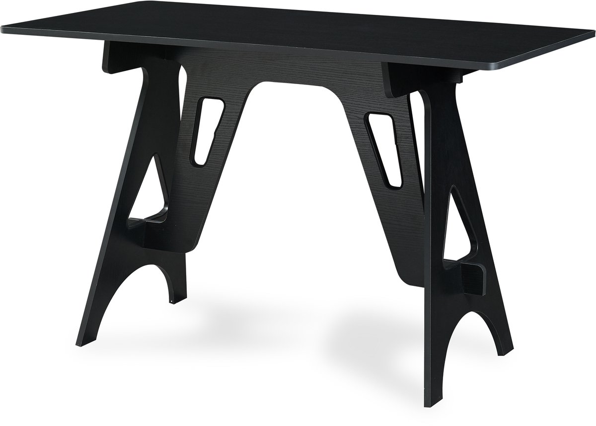Bureau Bostenenna 120x60x75 cm zwart met houtnerf [en.casa]