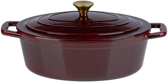 alpina Braadpan 33cm gietijzer bordeaux