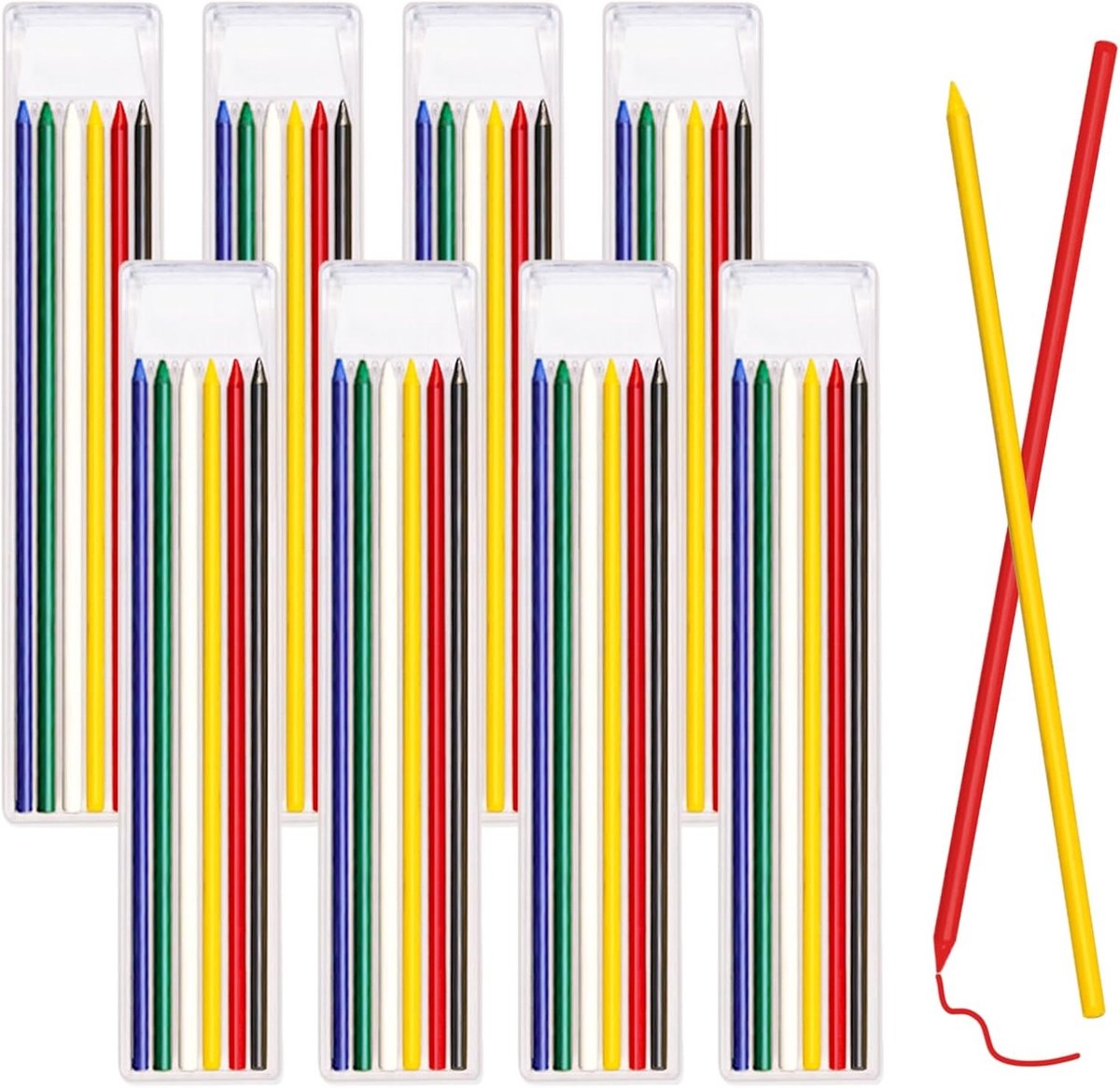 Refills voor 2.8 mm Houtbewerkingspotloden, 48 Stuks, Vervangingen voor Teken- en Schrijfwerk, Ideaal voor Architectuur en Houtbewerking