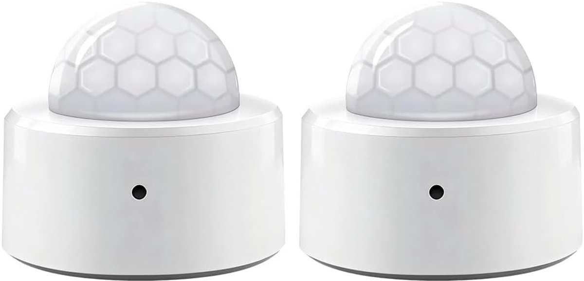 Slimme Bewegingssensor Set van 2 - Draadloze Zigbee Technologie voor Thuisautomatisering, Beveiliging en Energiebesparing