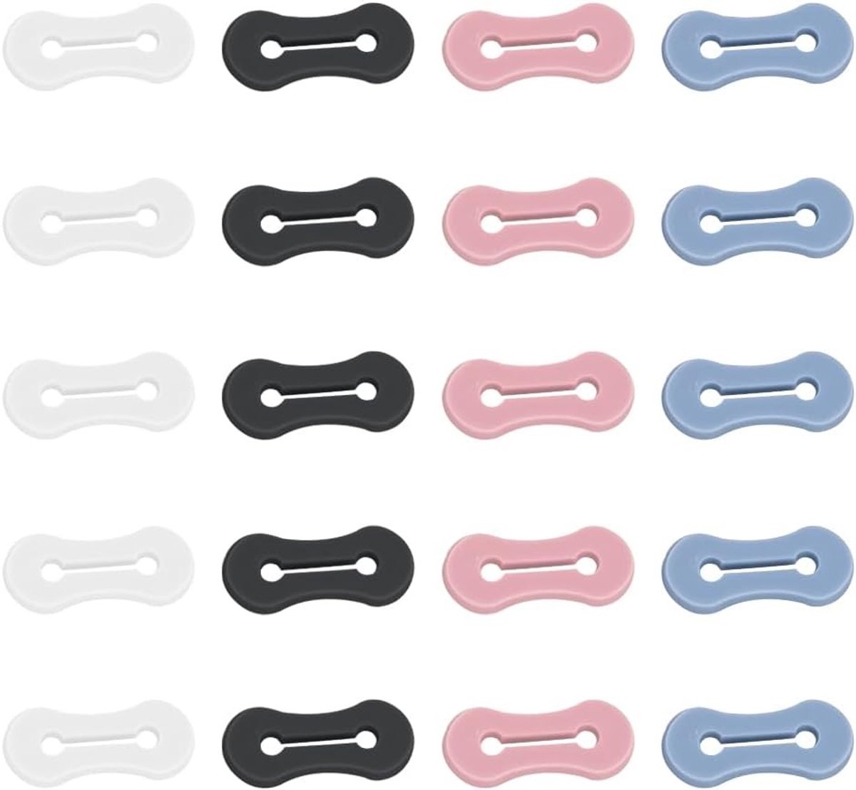 20 Stuks Onzichtbare Siliconen Manchetadapters, Elastische Cufflinks, Kostuumaccessoires voor Mannen, Perfect voor Overhemden en Pakken