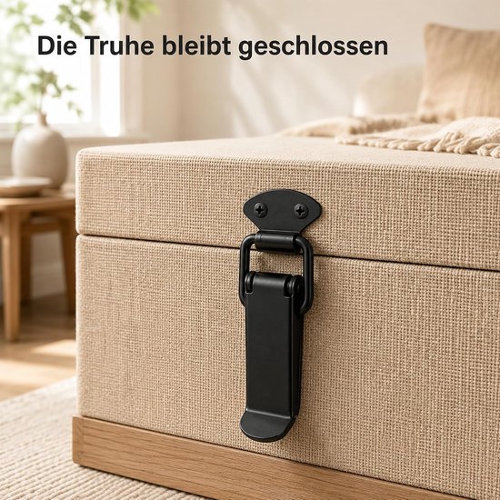 4 stuks spanclips 72 mm, zwart, zonder slotgat, met schroeven — afbeelding 3