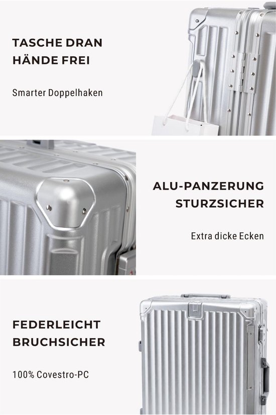 Koffer 59 cm compact, metaalachtig — afbeelding 5