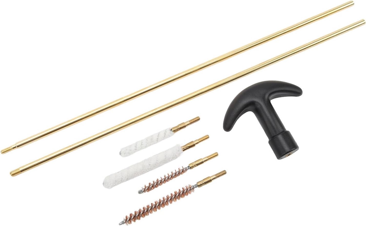 Reinigingsstaafborstel 4.5mm 5.5mm - Koper - Afneembare handgreep - Grondige reiniging voor schieten jacht - Vemera