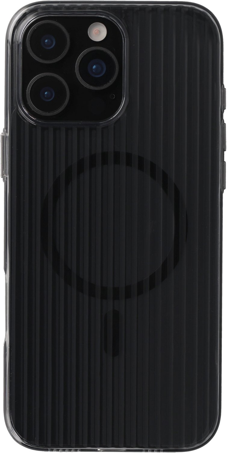 Accezz Hoesje - Geschikt voor Apple iPhone 16 Pro - Lite Backcover geschikt voor MagSafe - Fluted - Smokey Clear