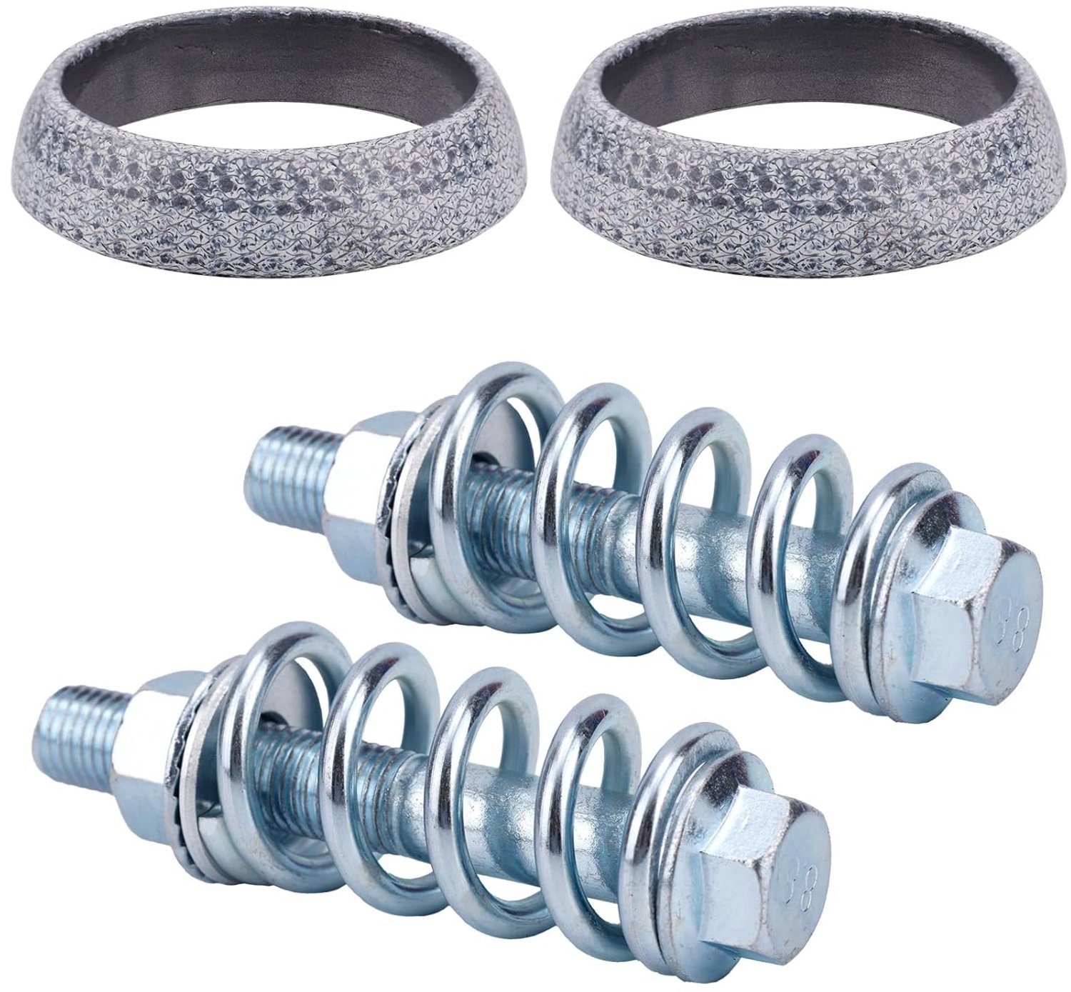 Uitlaatspruitstukpakking 60mm - Hoogtemperatuur Donut Pakking - Schokabsorberende Veren - 2 stuks - Vemera