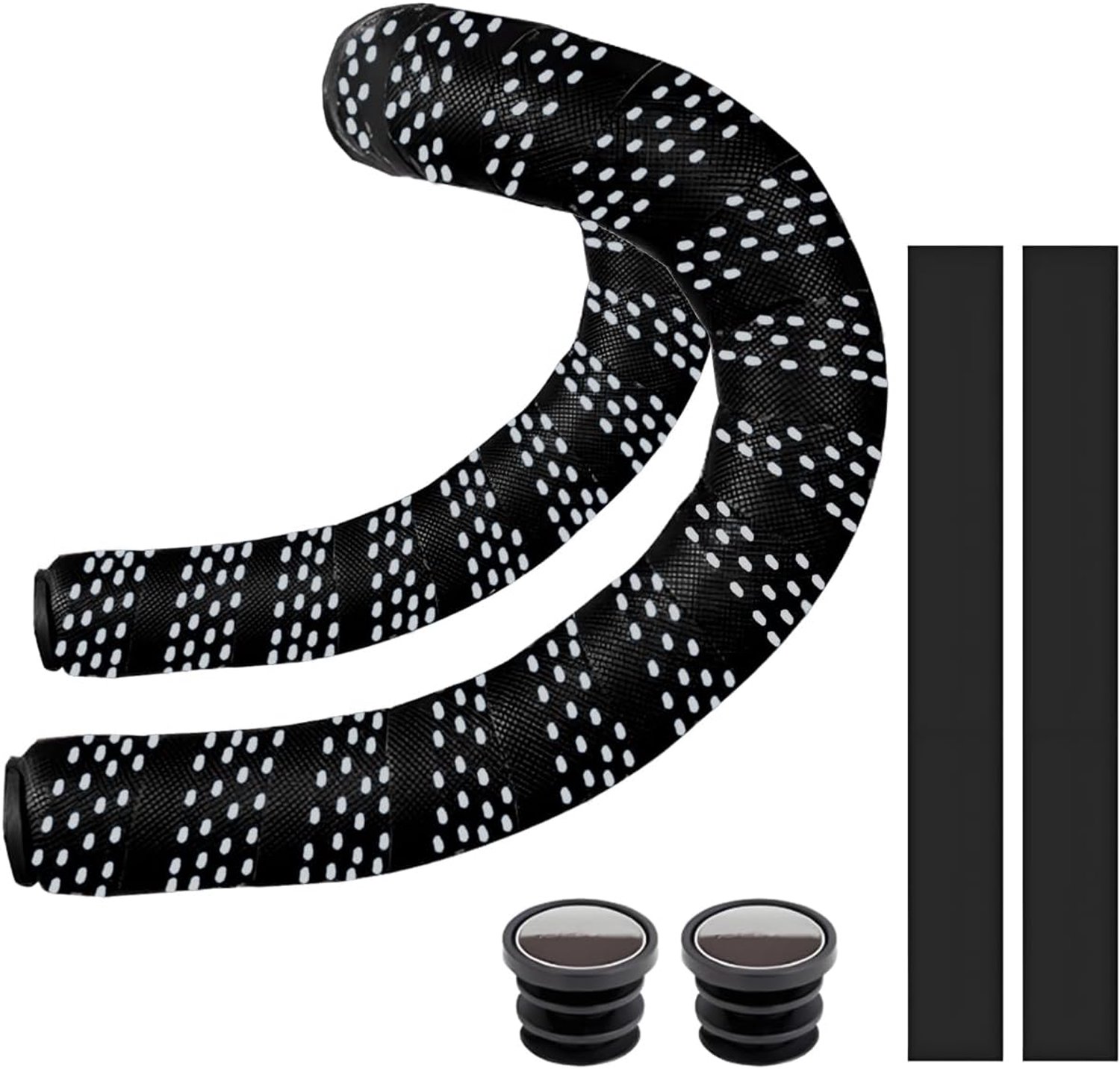 2x Fietsstuurband PU Eva, antislip, schokdempend, comfortabel, met 2 einddoppen