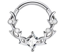 16G septumring 316L staal zirkonia