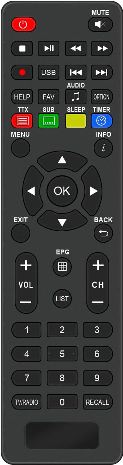 Afstandsbediening voor TivùSat Telesystem 1080P - eenvoudig in gebruik - geen installatie nodig - ServiceTopper