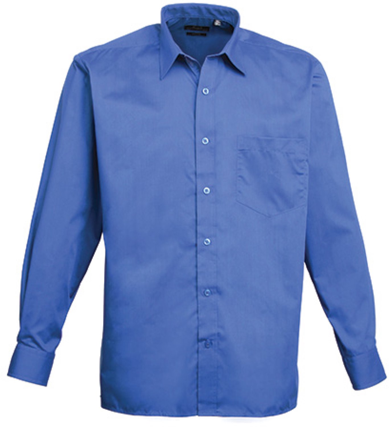 Premier Workwear - Men´s Poplin Long Sleeve Shirt - Royal (ca. Pantone 7686C) - 38 (15)
