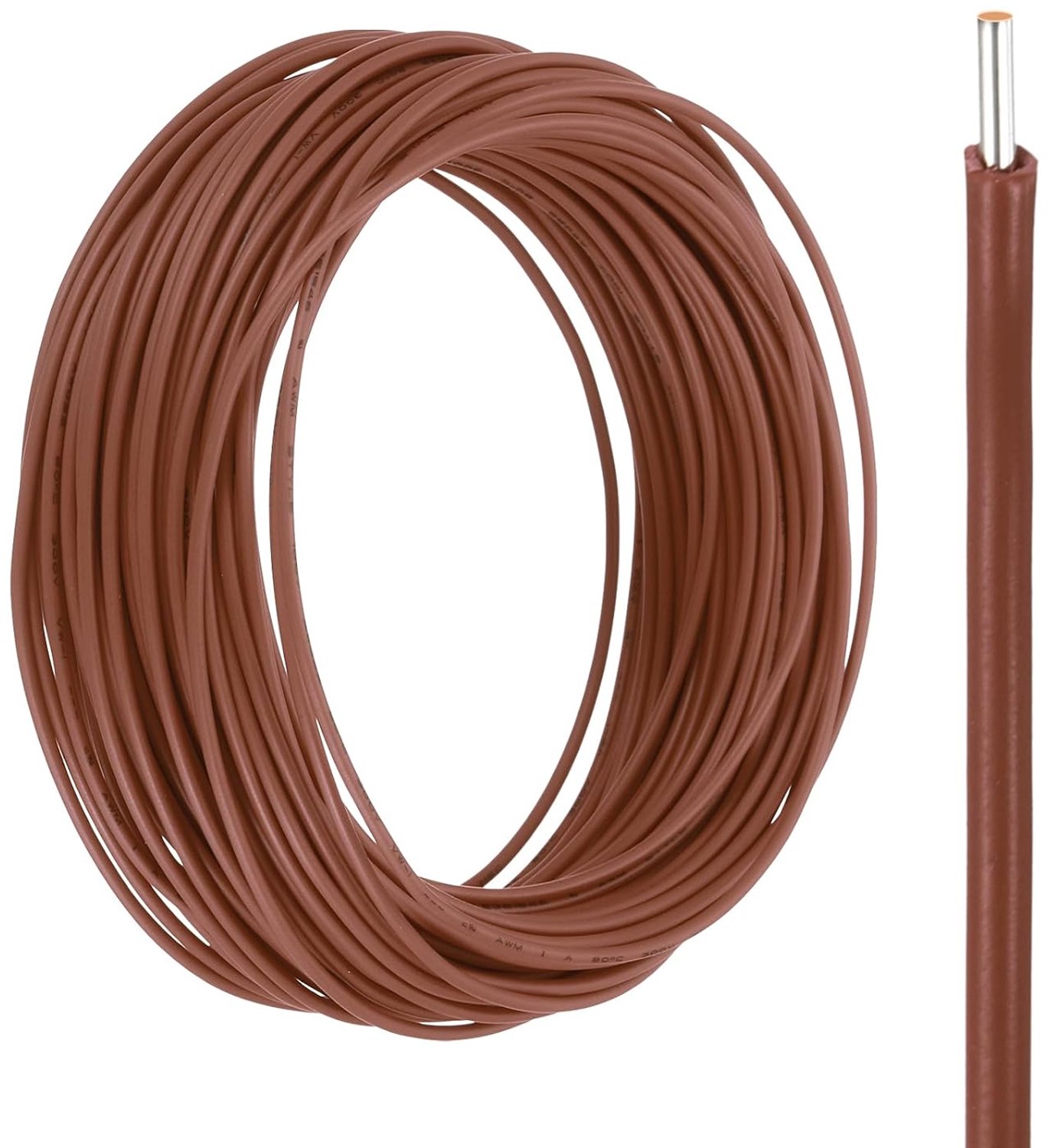 Vaste kerndraad 30 gauge 12,5 m - vertind pvc - 80 graden hoge temperatuur - Vemera