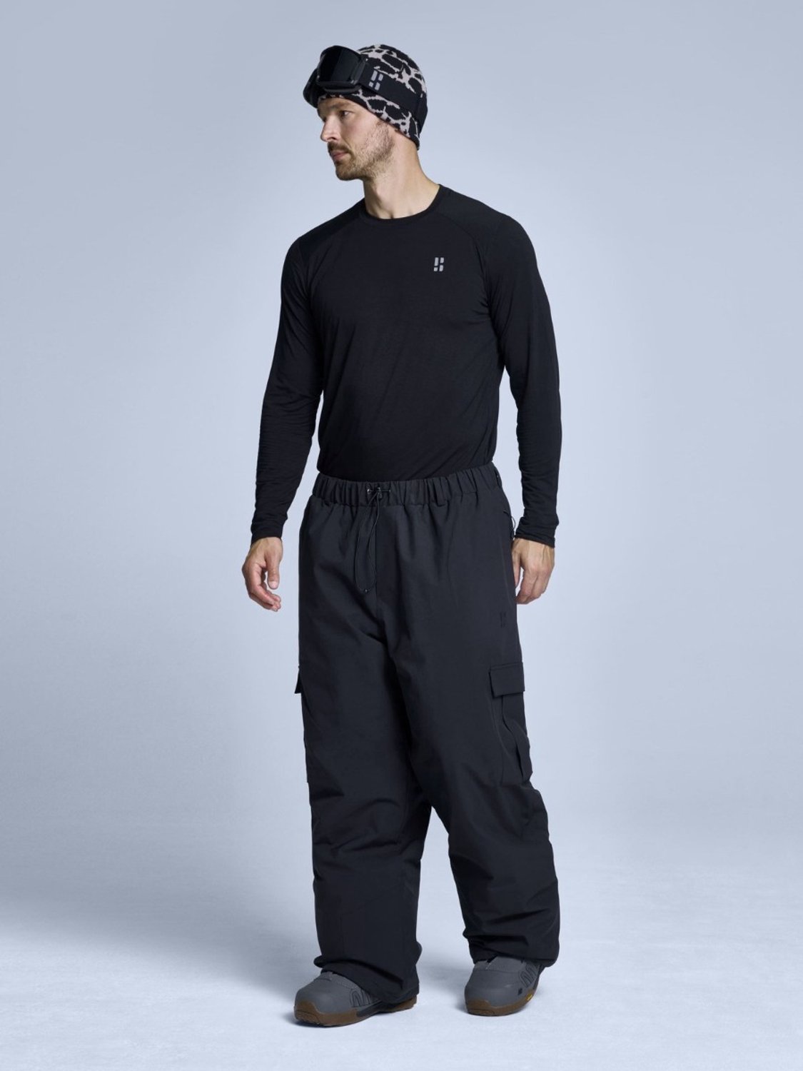 Poederbaas Jibba Park Unisex Baggy Skibroek Zwart