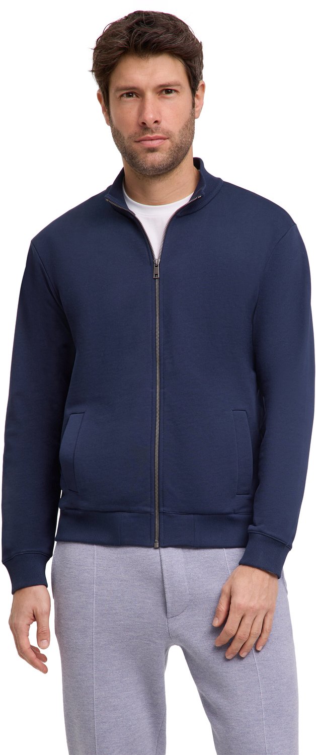 FALKE Basic Apparel Light Sweat Zip zacht comfortabel katoen sweater heren blauw - maat M